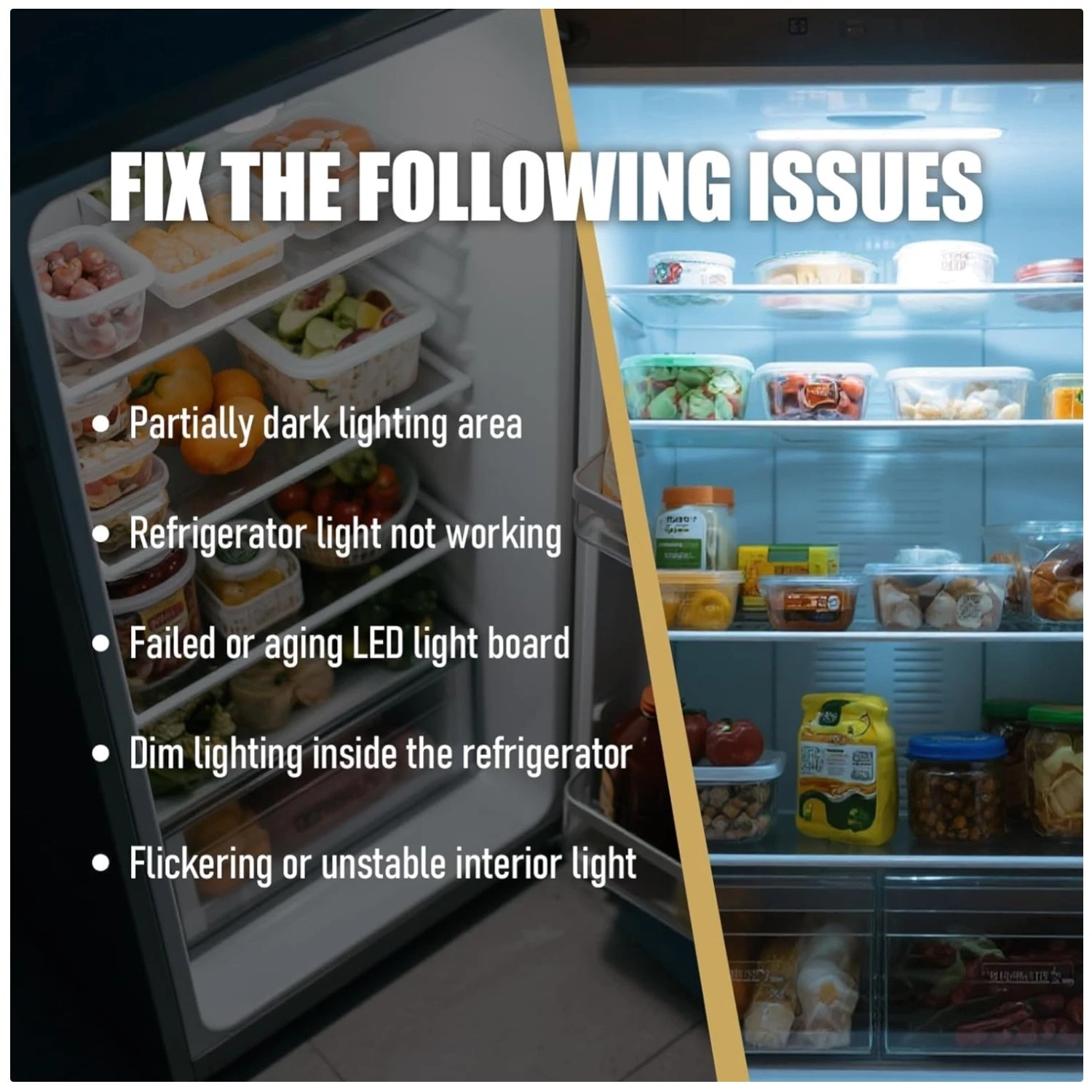 High-Efficiency GE Refrigerator LED Light Board - 2 Count
