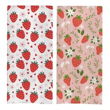 Strawberry Gifts Kitchen Decor Set - Strawberry Decorative Waffle Dish Towels...