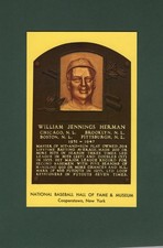 BILLY HERMAN, Cubs/Dodgers++ ~ 1976-77 HOF postcard Curteichcolor BLACK ink