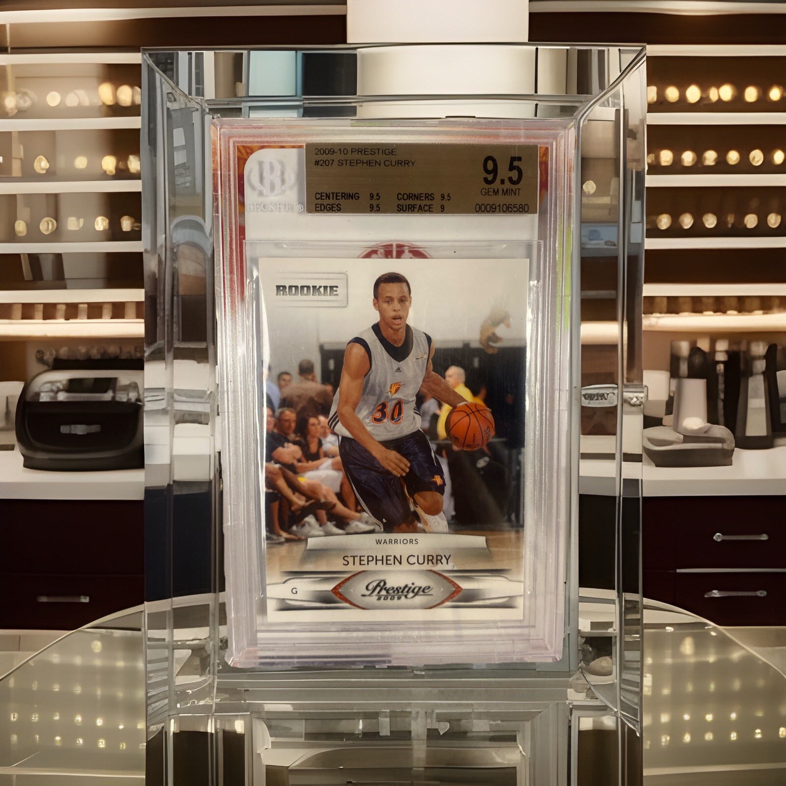 2009-10 Panini Prestige #207 Stephen Curry Warriors RC Rookie BGS 9.5 GEM MINT