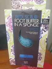 Spongeables 4 in 1 Pedi Scrub Foot Buffer Sweet Berry Scent NIB