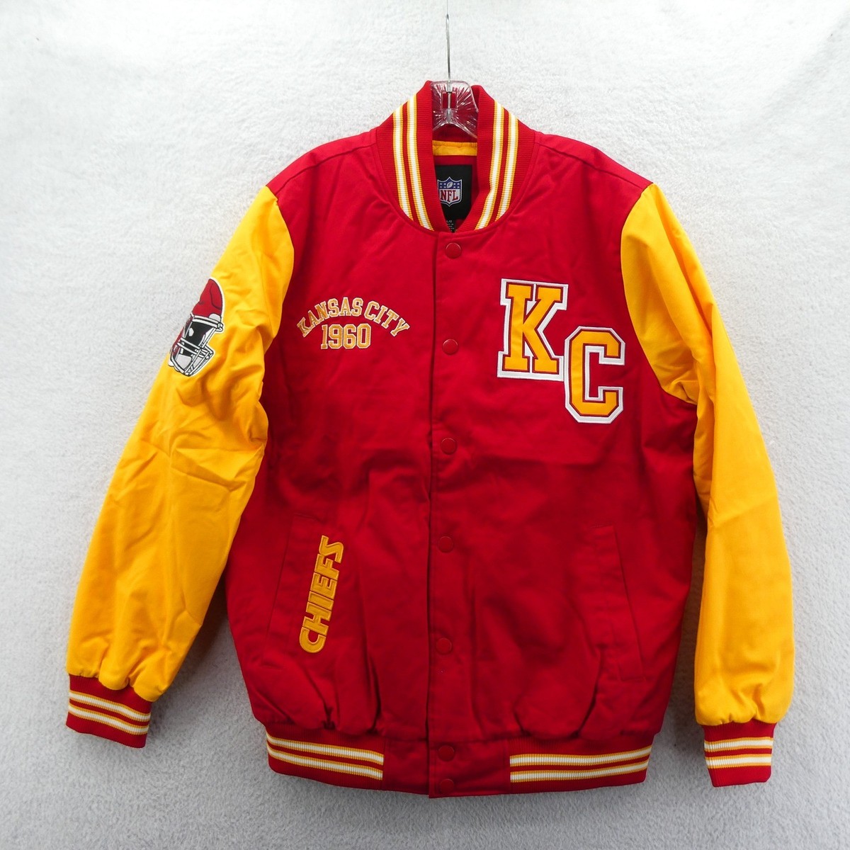NFL Kansas City Chiefs ジャケット　アメフト　アウター NFL Jacket Mens Large Kansas City Chiefs Red Yellow Varsity Bomber