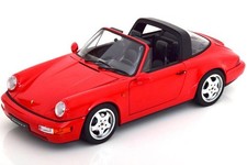 Norev 1990 Porsche 911 964 Carrera 4 Targa (w/ Removable Top) Guards Red 1:18 LI
