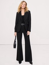 Banana Republic Classic ponte collarless Black Blazer L NWT