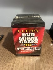 10 pack ULTRA DVD Movie Cases Clear Outer Sleeve Insert Clips New Sealed