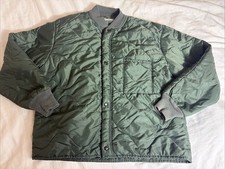 Flyers Jacket Liner Large  CWU-9/P Quilted USAF DLA100-81-C-2559 Green
