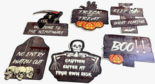  6 Halloween Decoration Yard Signs Stakes Props Outdoor Lawn Garden
