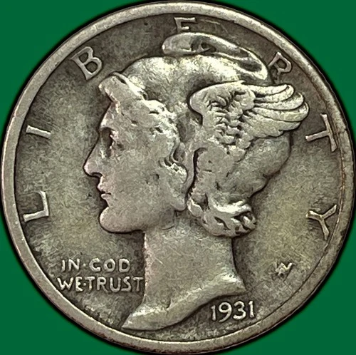 1931 Mercury Dime Choice Very Fine VF+/XF Coin #36926