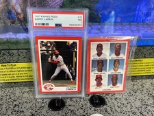 1987 Kahn's Reds Barry Larkin #15 RC Graded PSA 7 NM + Team Set - 26 Cards Total