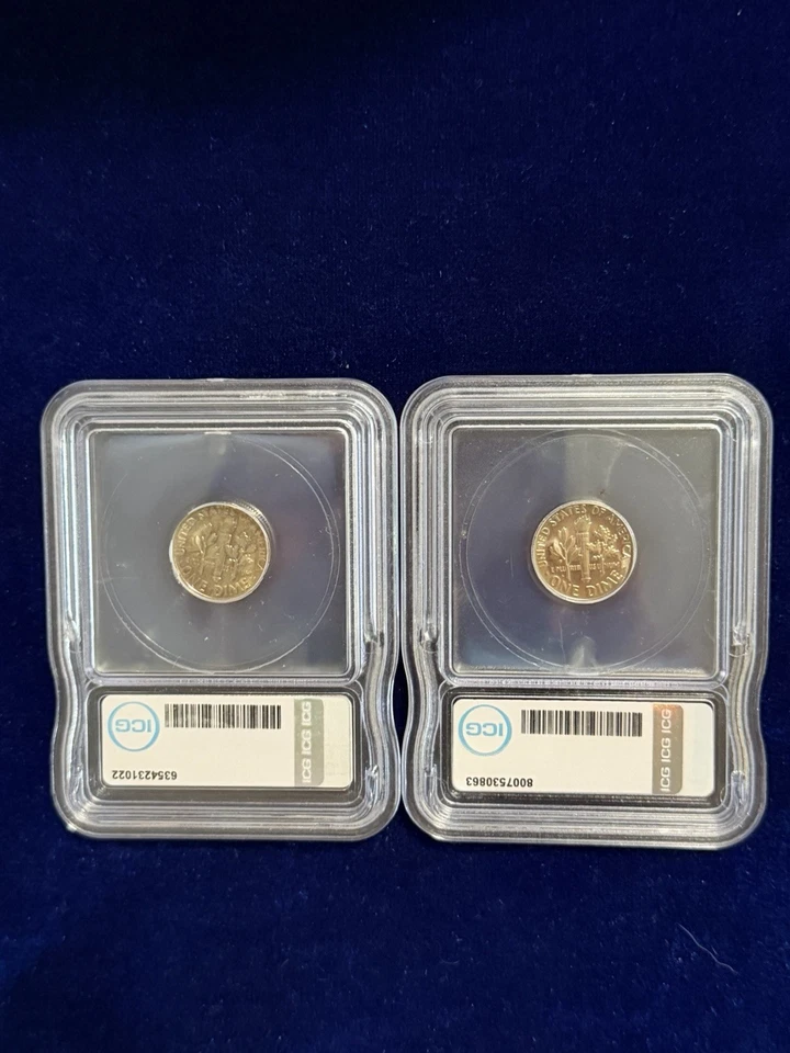1967 ICG MS67 & MS68 Roosevelt Dime - Image 2 of 2