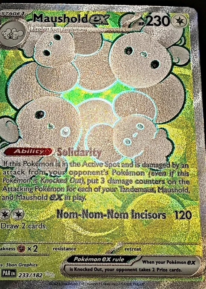 Maushold ex 233/182 SV04: Paradox Rift • Holo Pokémon Card • Near Mint - Image 3 of 3