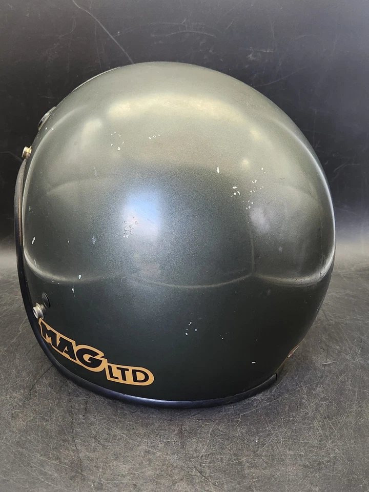 Casco de motocicleta vintage 7 1/4 Bell Magnum LTD Mag Magltd gris oscuro Foto 3 de 4