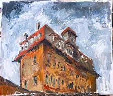 Realism Plein Air Oil Painting Gloucester Architecture 20x24 Canvas Original Art