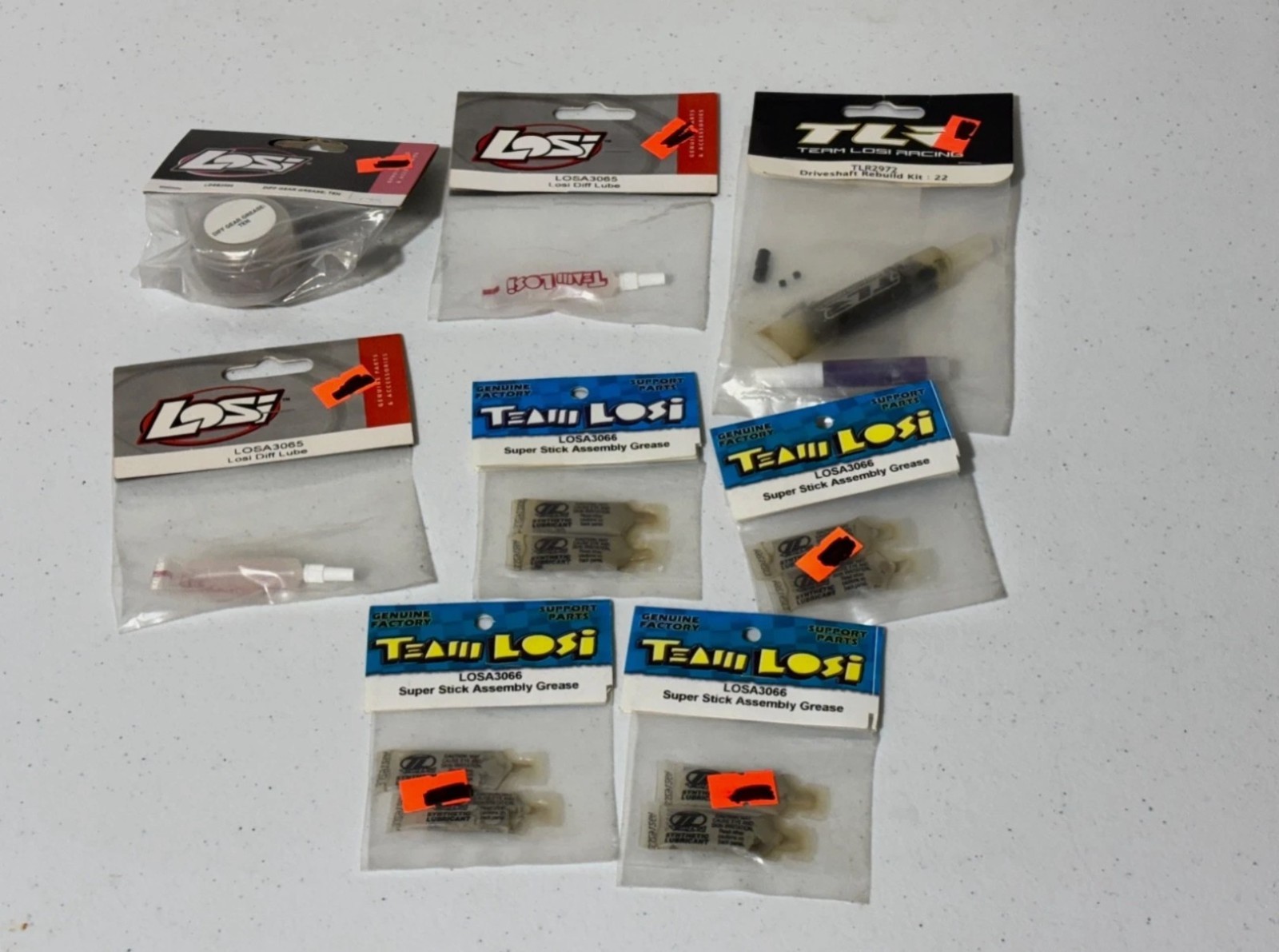 Losi Team 8 pc Parts Lot NEW Grease Diff Lube 1/10 RC R/C Vintage