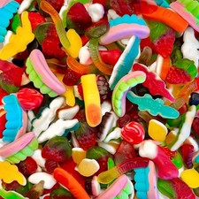 Pick & Mix Mega Value Candy - Large Sweetie Assortment Bag 1kg Jelly & Non-Fizz