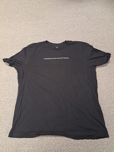 "I intuitively knew how to put this shirt on" Apple Logo T-shirt by Apple 3XL
