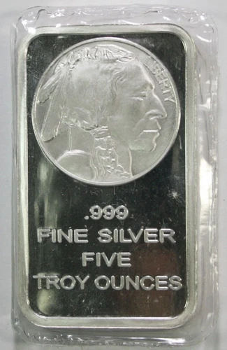 5 oz silvertowne buffalo silver bar