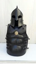 SPARTAN KNIGHT 300 MEDIEVAL ROMAN ARMOR SPARTAN HELMET COSTUME W/MUSCLE JACKET