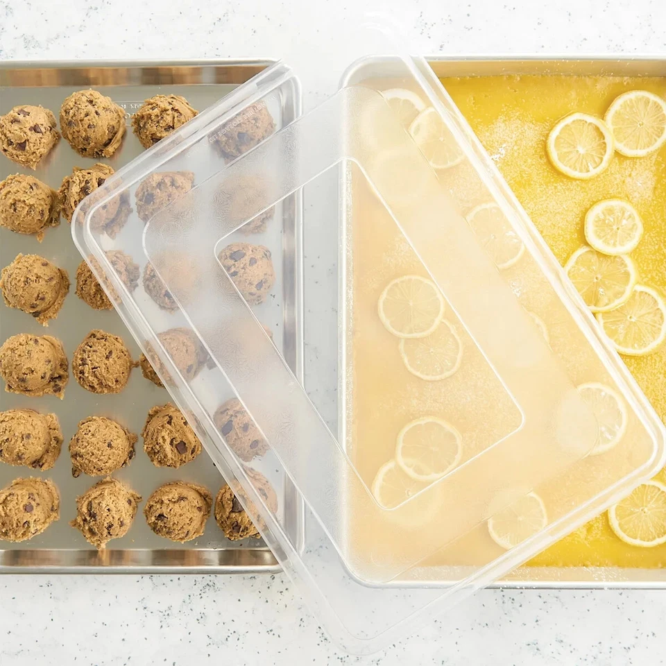 Juego de sábanas para hornear de aluminio Nordic Ware Naturals 3 piezas 2 medias hojas 1 tapa de almacenamiento Foto 4 de 4