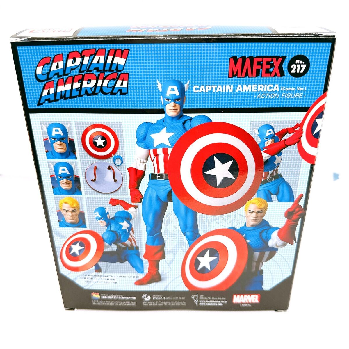 MAFEX No.217 Captain America Comic Ver. Medicom Toy Action MAFEX No.217 Captain America Comic Ver. Medicom Toy Action