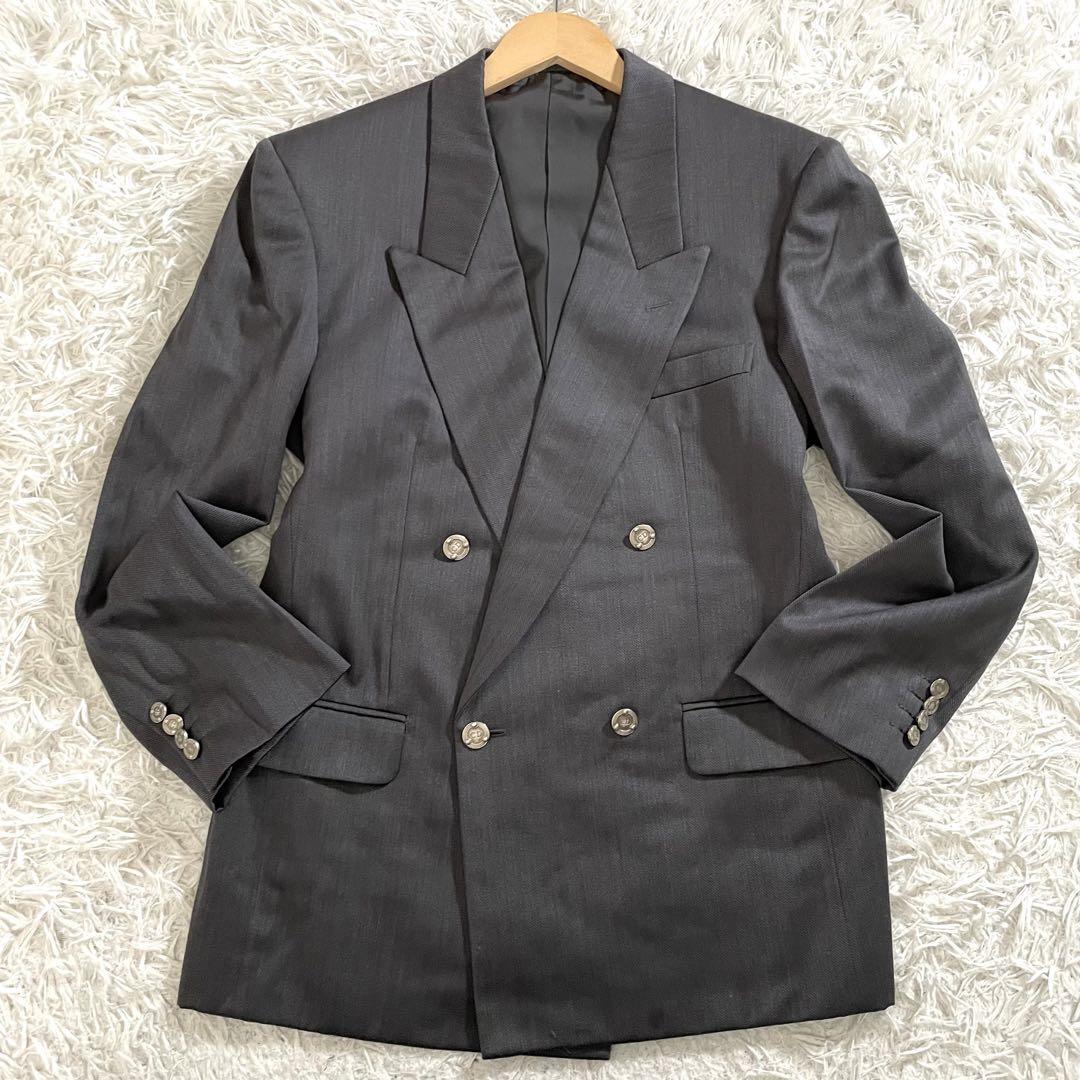 合馬公式アカウント2　ビンテージDior スーツ Dior Double Breasted Suit Set Up Silver Buttons Gray Good
