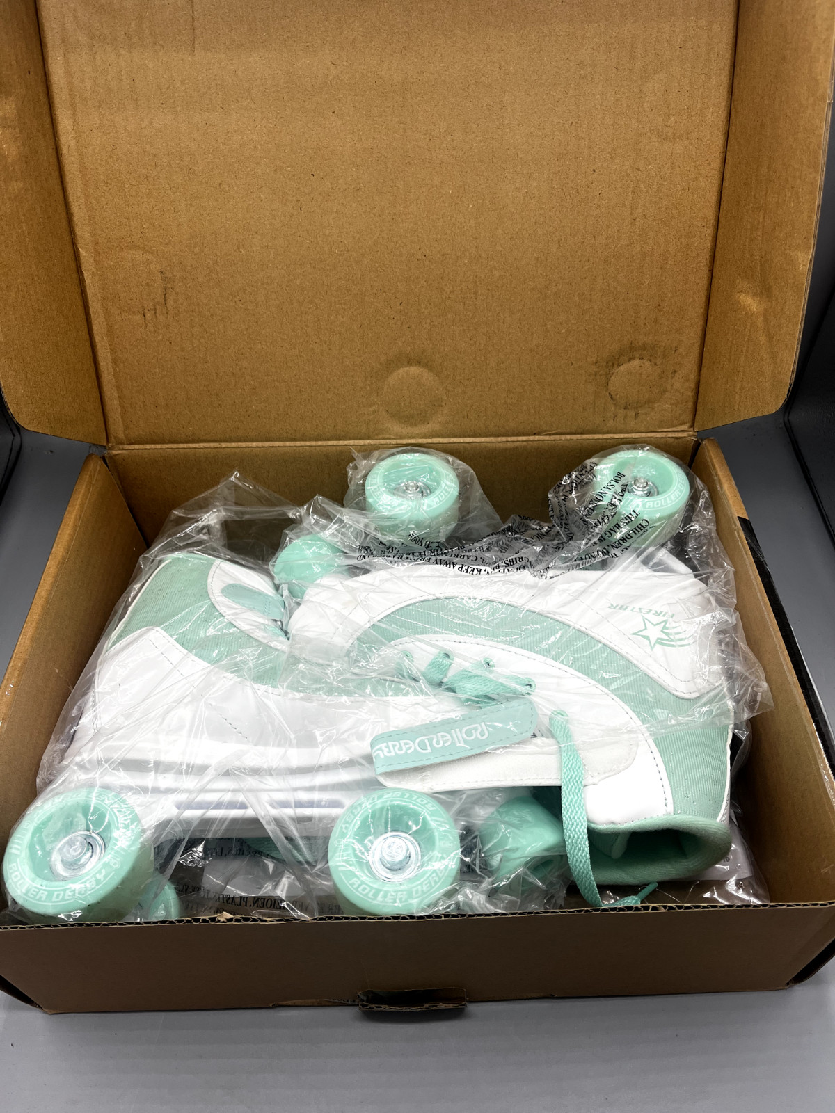 Roller Derby FireStar Youth Kids' Roller Skate - White/Mint 