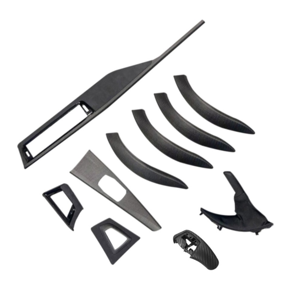 10PCS Dash Panel & Door Cover Kit Interior Trim For BMW F30 F35 F34