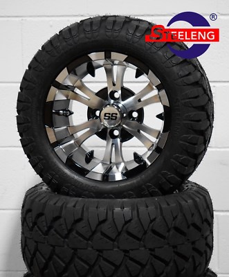 GOLF CART 12'' VAMPIRE WHEELS/RIMS and 20'' STINGER ALL TERRAIN TIRES (DOT RATED) 