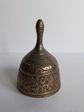 Antike Messingglocke Glocke Tischglocke Kirchenglocke Prägedekor 