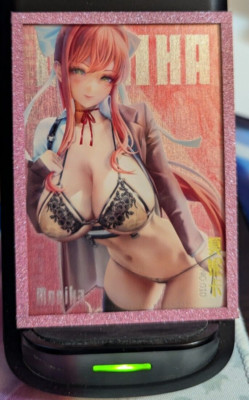 Monika Dok Doki Lit Club Goddess Story Glazed Light Shadow Waifu Anime Card