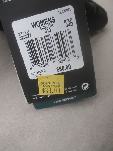 NWT 34D NIKE DRI-FIT Womens BLK Lined Wireless Pull On Racer Back Sports Bra 9R - Picture 7 of 7