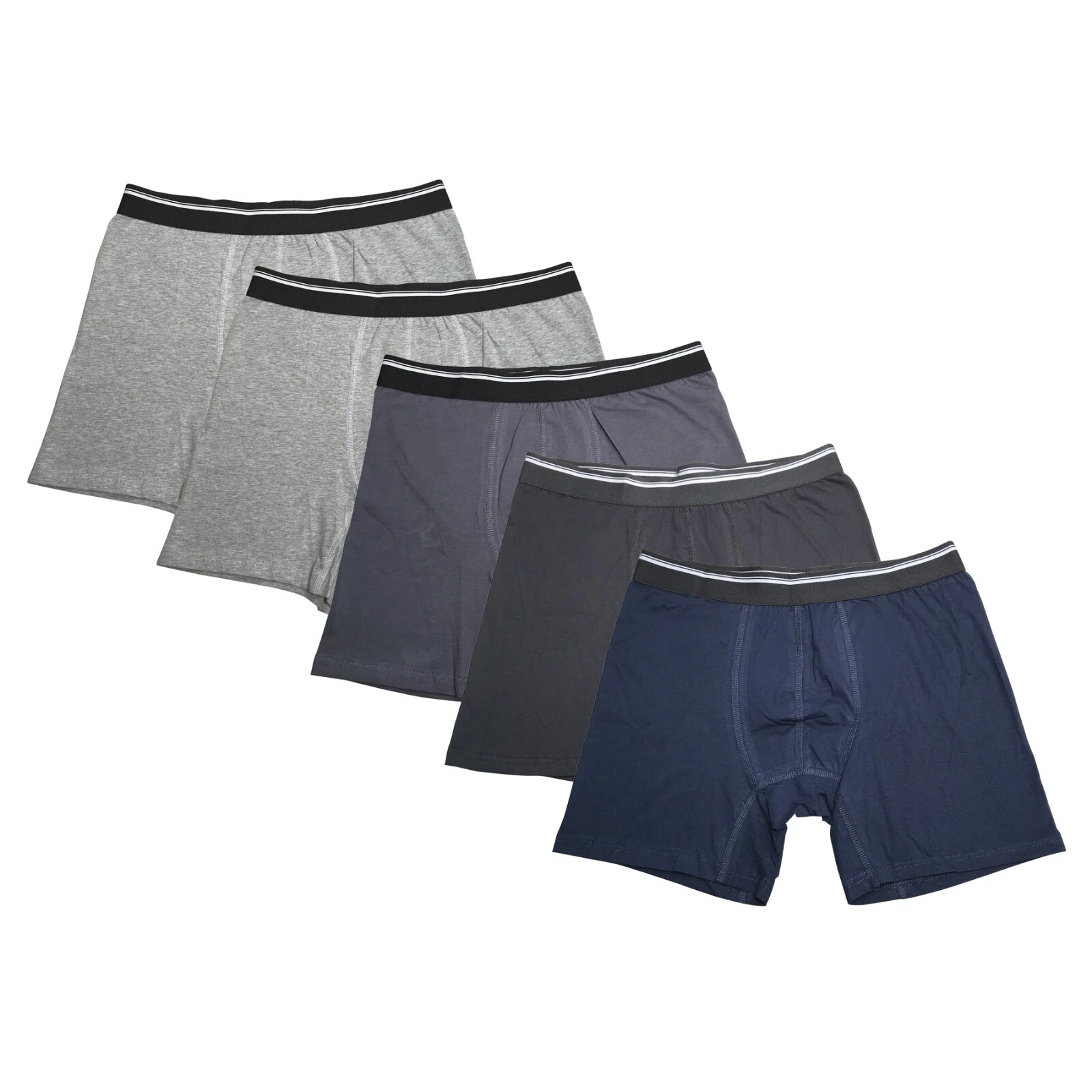 5PK Assorted Mens Cotton Boxer Briefs Comfort Flexible Soft Waistband Underwear
Opens in a new windo
