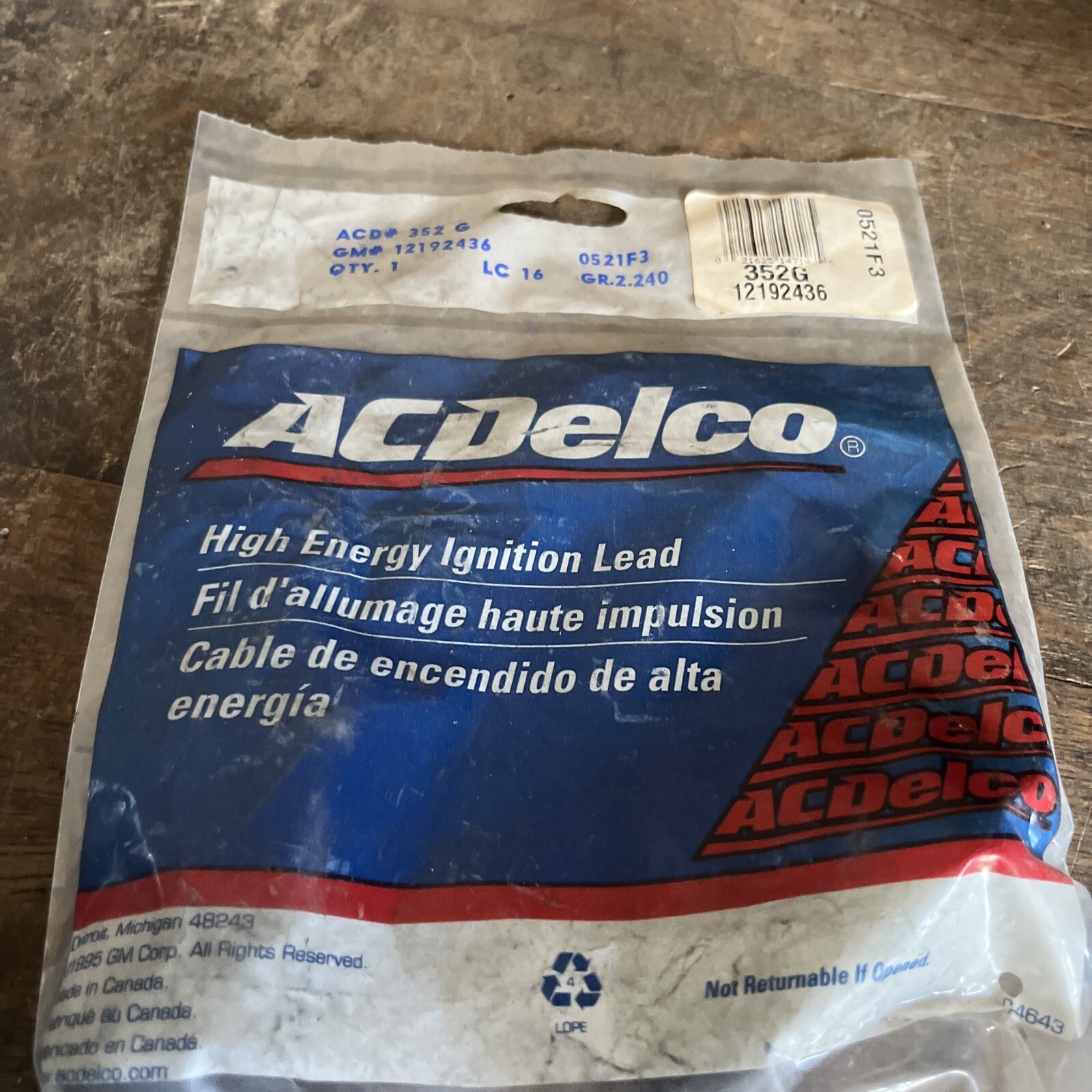 NOS AcDelco 352G GM 12192436 Distribution Wire