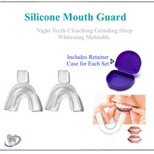 Moldable Mouth Guard Grinding Teeth Whitening Trays Retainer Box 2 Trays/Set