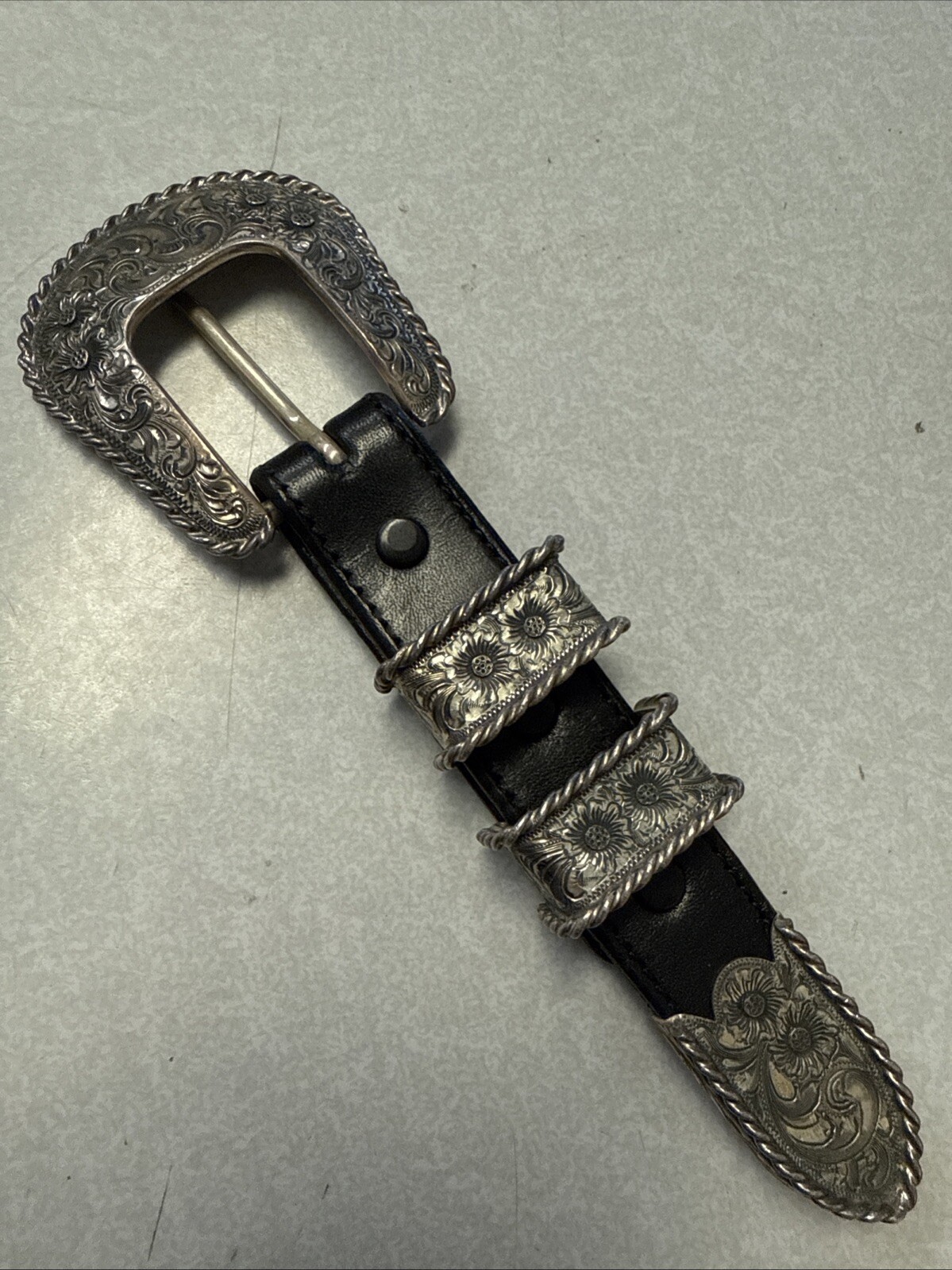 Vintage Vogt 4 Pc Ranger Buckle Set NOS Sterling Silver The Vaquero 115g 1” Belt