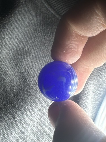 Vintage Glass Blue Marble Agate White Swirl Rare ( One Of A Kind!!! ) - Picture 8 of 19