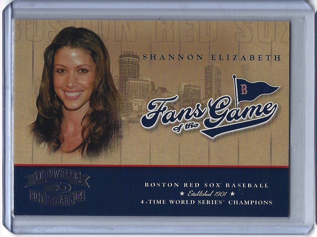 2004 Donruss Throwback Threads Shannon Elizabeth Fans of the Game ...