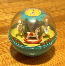 Vintage 1966 Fisher Price Roly Poly Chime Ball #165 - Made in USA
