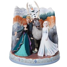 Jim Shore Disney Traditions Frozen 2 Figurine Elsa Anna Group Mountains 6013077
