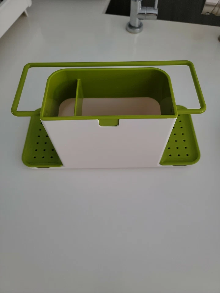 Joseph Joseph Surface Sink Caddy Sponge Holder Organize. Green / White - Image 3 of 4