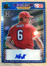 2021 Leaf Pro Set blue mojo auto MITCHELL BRATT #ed 1/20! Texas Rangers