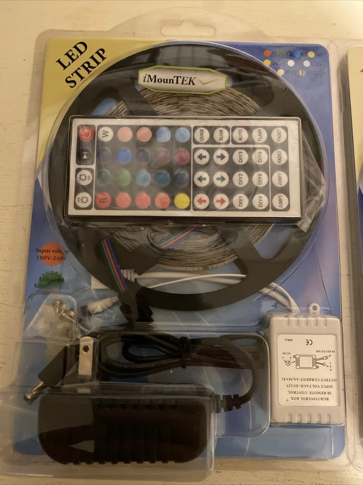 16.5ft/5M Remote Control RGB LED Strip Light 20 Colors Indoor Set Of 2 - Image 2 of 4