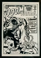 Production Art DOOM PATROL #101 cover, BOB BROWN art, 8.5"x11", Kranus