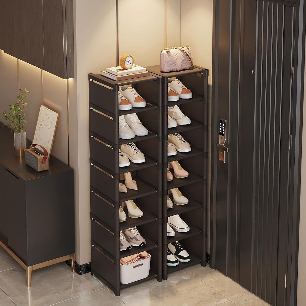 Multi-Layer Wall-Mounted Shoe Rack Organizer Space Saver  -image