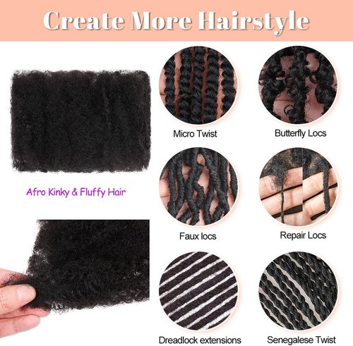8 Zoll 3 Bündel blonde Afro Kinkys Großpackung Echthaar für Dreadlocks, Dreadlocks - Bild 3 von 7