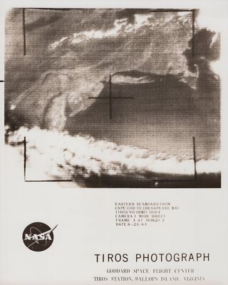 TIROS VII NASA Eastern Seaboard Satellite View 1963 - Original NASA Photo
