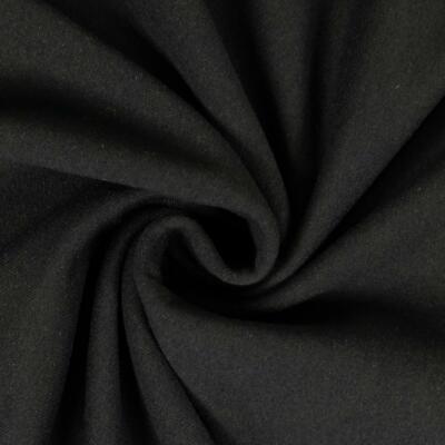 French Terry Recycling uni schwarz Sommersweat Modestoff (Preis=0,5m)