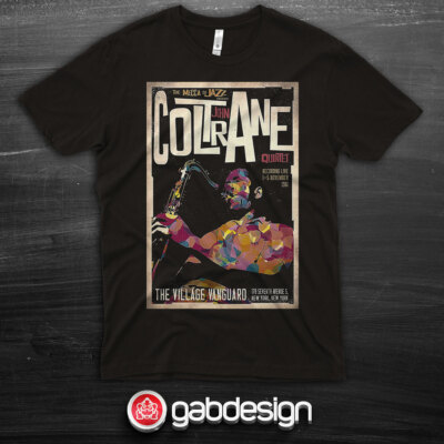 John Coltrane Jazz Music T-Shirt schwarz - 100% Baumwolle