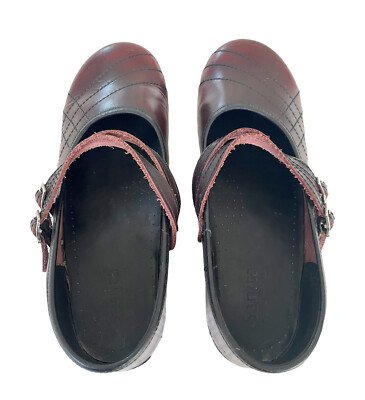 【関税込み】Jean Daisy Trim Clog in Burgundy Leather NEW Jcrew Leather Clogs. Worn once? Maybe not even. | Depop