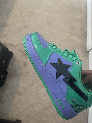 Size 9 - A Bathing Ape Marvel x Bapesta Hulk